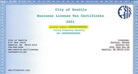 city of seattle business license